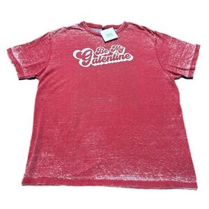 NWT - Women’s Large Red Distressed “Be My Galentine” T Shirt - Large